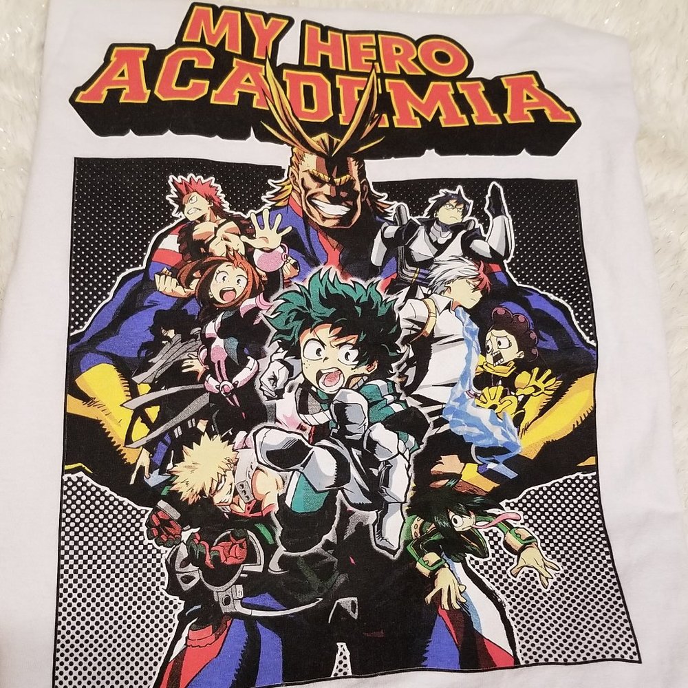 My Hero Academia Shirt White Sz Med